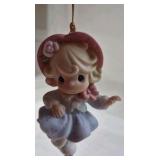 Precious Moments Ornament – Girl Ice Skating with Heart Hat