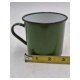 Vintage Green Enamel Mug – Graniteware Camp Cup