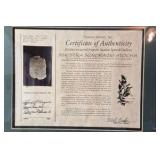 Framed Atocha Shipwreck 8 Reale Coin – Certificate of Authenticity