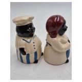 Vintage Ceramic Black Americana Salt and Pepper Shakers