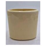 Vintage Ceramic Bamboo Motif Planter – Relief Design with Green Leaves