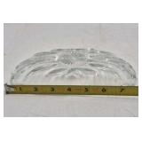 Vintage Clear Glass Dish – Scalloped Oval with Floral Pressed Pattern