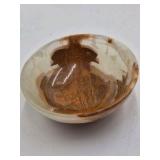 Polished Onyx Bowl – Honey Amber Veins