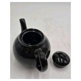 Vintage Lipton Tea Ceramic Teapot – Black Glossy Glaze