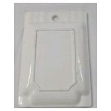 Vintage Humorous Ceramic Ashtray – Lumberjack Hanging from Tree Cartoon