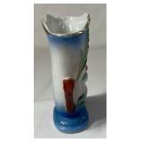 Occupied Japan Porcelain Vase – Blue Rim with Berry Branches