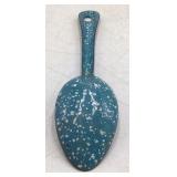 Vintage Blue Speckled Enamel Serving Spoon
