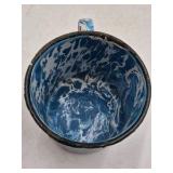 Vintage Blue Marble Enamel Mug – Graniteware Camp Cup