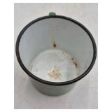 Vintage Green Enamel Mug – Graniteware Camp Cup