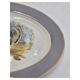 Embassy Vitrified China Oval Platter – Turkey in Landscape Scene