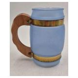 Vintage Siesta Ware Glass Steins – Multi-Color with Wood Handles
