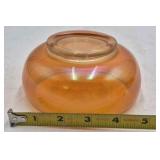 Vintage Iridescent Amber Glass Bowl