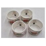 Vintage Wedgwood Kutani Crane Napkin Rings – Bone China Floral Design