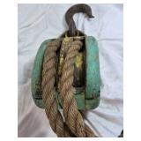 Vintage Block and Tackle Pulley System