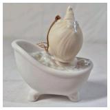 1987 Precious Moments He Cleansed My Soul Ornament – Enesco Porcelain Bathtub Design