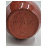 Vintage Sioux Pottery Pitcher – Geometric Triangle Pattern Signed Eaglehawk