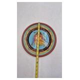 Vintage Native American Style Pottery Plate – Two Feathered Figures Dancing Circle Border