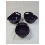 Rachael Ray Purple and White Stoneware Bakeware Set – Handled Oval Dishes and Bowls