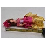 Vintage Madame Alexander Doll – Pink Floral Dress with Large Bow Headdress
