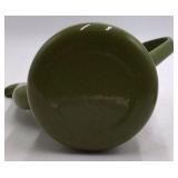 Vintage Green Enamel Coffee Pot – Solid Color Graniteware with Domed Lid
