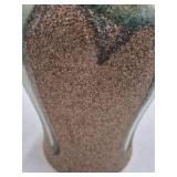 Vintage Ceramic Vase – Mottled Brown and Green Glaze with Crackle Accents