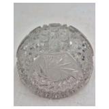 Vintage Clear Cut Glass Bowl – Pinwheel and Diamond Pattern