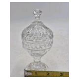 Vintage Cut Crystal Candy Jar – Diamond Point Pedestal Base