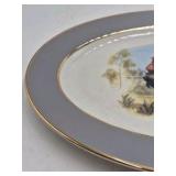 Embassy Vitrified China Oval Platter – Turkey in Landscape Scene