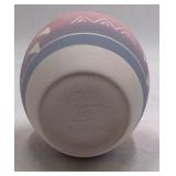 Vintage Clark Grandma EC Sioux Pottery Vase – Geometric Triangle Design