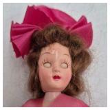Vintage Madame Alexander Doll – Pink Floral Dress with Large Bow Headdress