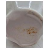 Vintage Miniature Ceramic Oil Lamp – Floral Rose Pattern with Brass Fittings