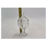 Vintage Cut Crystal Candy Jar – Diamond Point Pedestal Base