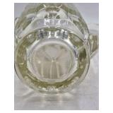 Vintage Clear Glass Pitcher – Scalloped Rim Panel Design