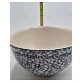 Cabin in the Snow Mixing Bowl – Folk Craft Christmas Snowman Trees