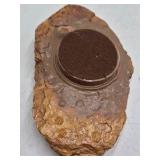 Vintage handcrafted stone oil candle