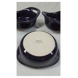 Rachael Ray Purple and White Stoneware Bakeware Set – Handled Oval Dishes and Bowls