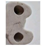 Vintage Ceramic Black Americana Figurine – Girl with Bow in Polka Dot Dress