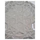Vintage Clear Cut Glass Bowl – Pinwheel and Diamond Pattern