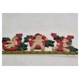 Vintage Christmas Lot – Mica Snow Box, Sleigh Bells, Bear JOY Wall Decor, Reindeer Mug