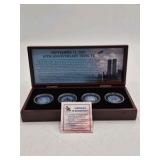 The Matthew Mint 9/11 10th Anniversary Tribute Set – 4 Colorized Coins in Display Box