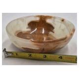 Polished Onyx Bowl – Honey Amber Veins