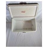 Vintage Coleman Green and Tan Metal Cooler – Diamond Logo Made in USA