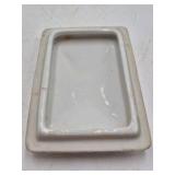 Vintage Porcelain Trinket Box – Floral Rose Pattern with Gold Trim