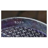 Vintage Hub Electric Co. Chicago Blue Glass Lens