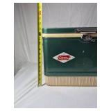 Vintage Coleman Green and Tan Metal Cooler – Diamond Logo Made in USA