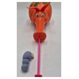 Vintage Kenner Alvin the Aardvark Toy – Discovery Time Push & Pull Action