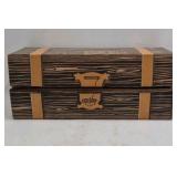 Vintage Siesta Ware Glass Steins – Multi-Color with Wood Handles