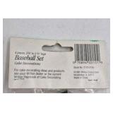 Vintage Miniature Cake Toppers and Wedding Rings – Bride Groom Bowler and Football Players