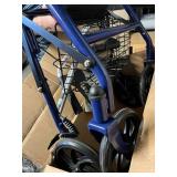 NEW Open Box Floor Model McKesson 146-10257BL-1 Rollator - 300 lbs. Weight Capacity, 7.5" Non-Marring Wheels, Ergonomic Handles
