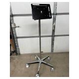 MSRP $400 – Medical Tablet / iPad Rolling Stand Cart w/ Adjustable Height & Locking Casters, Mobile Charting Workstation for Clinics, Telehealth, Patient Rooms Great Working Condition - No Elect